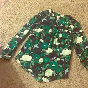 Green Flower Blouse
